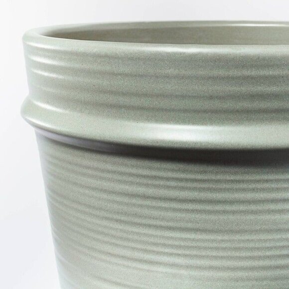 Studio McGee‎ 7x8 Earthenware Tabletop Planter Gray Green - Threshold - Picture 3 of 7